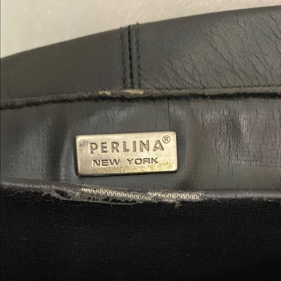 Perlina Black Messenger Bag with Flap-Over Design Adjustable Strap - Picture 3 of 13